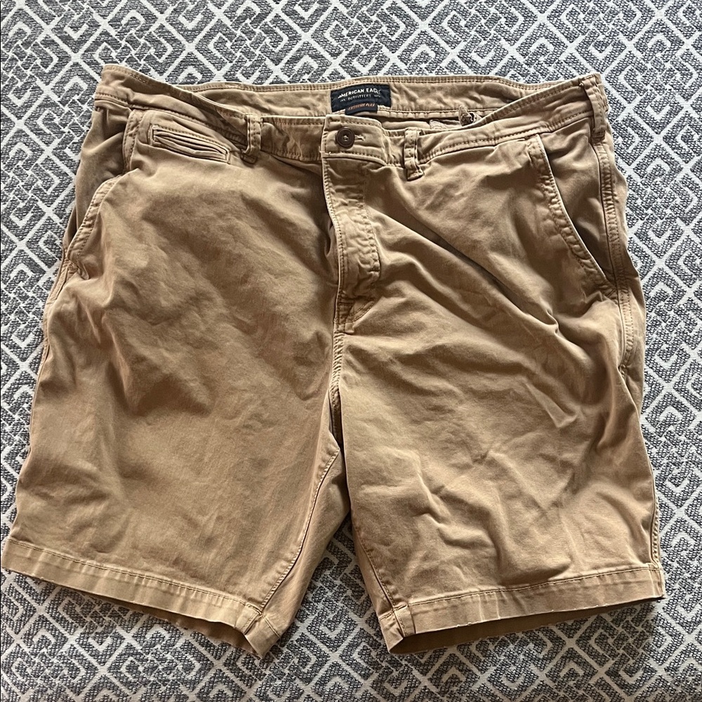 American Eagle Outfitters Tan Men's Flat Front Shorts
